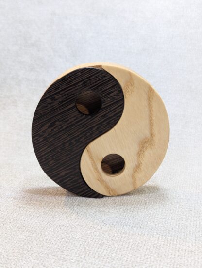 Yin and Yang Jewelry Box: Handcrafted Elegance in Natural Wood